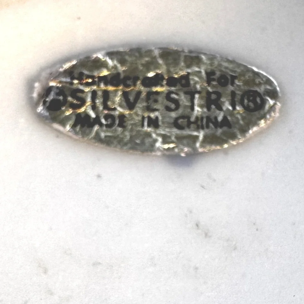 Blue & White‎ Ceramic Candle Holder Lantern Silvestri Floral Fern Cutout